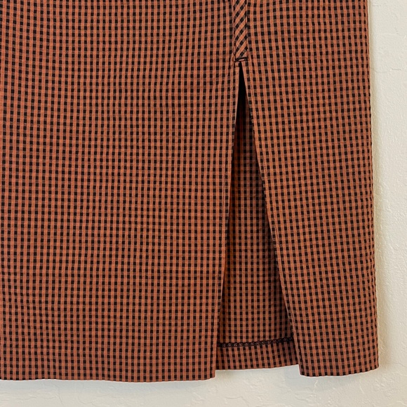 •RAILS• Luci Ruched Midi Skirt in Russet Gingham Size Small - Picture 7 of 12